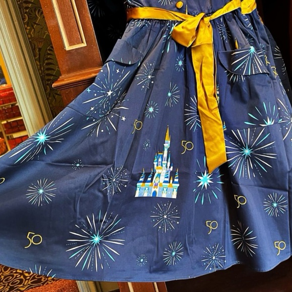 NWOT Disney Parks Walt Disney World 50th Anniversary Celebration Dress Sz Medium - Picture 8 of 16